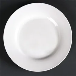Olympia Lumina Wide Rim Round Plates White 150mm (6 pack)