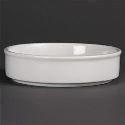 Olympia Mediterranean Stackable Dishes White 134mm (Pack of 6)