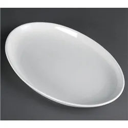 Olympia Whiteware French Deep Oval Plates 365mm (2 pack)
