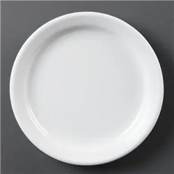 Olympia Whiteware Narrow Rimmed Plates 180mm (12 pack)