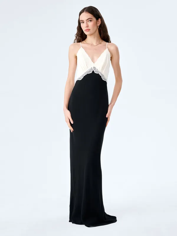 Omnes Drew Maxi Dress in Black and White