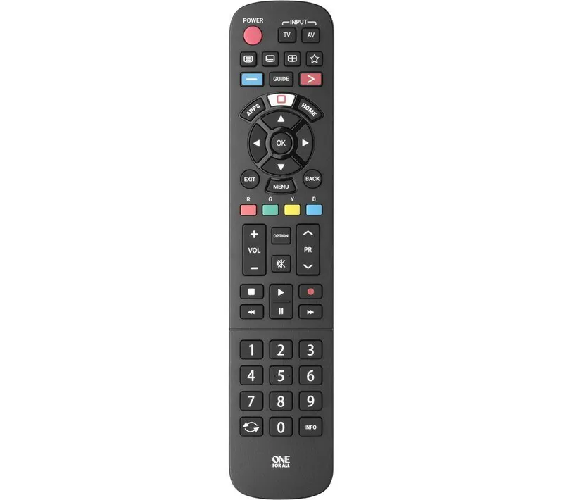 One For All URC4914 Panasonic Universal Remote Control, Black