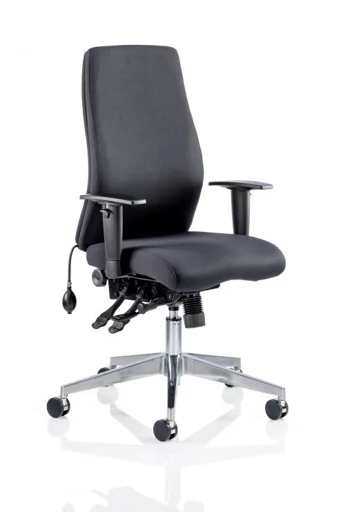 Onyx Ergo Posture Chair Black Fabric Without Headrest With