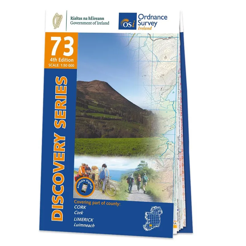Ordnance Survey Ireland Map of County Cork and Limerick: Osi Discovery 73 - Na