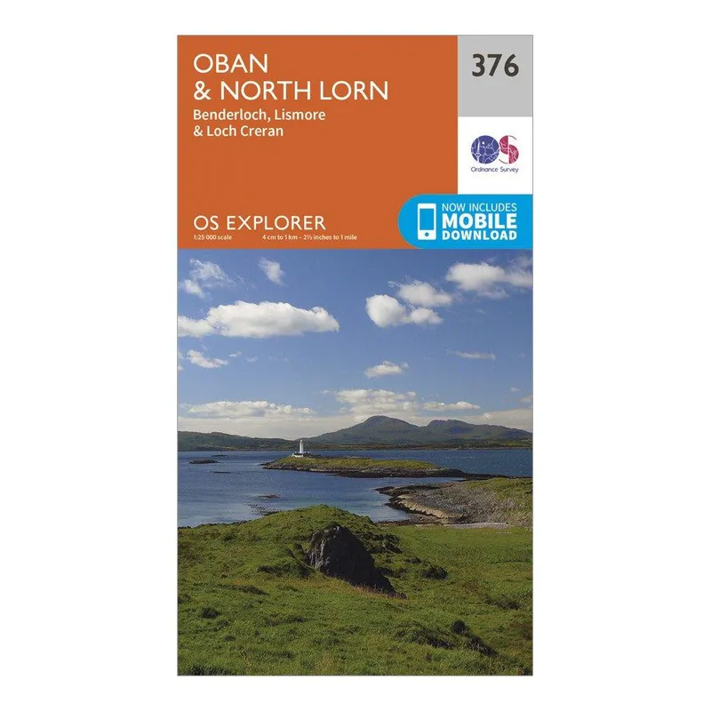 Ordnance Survey OS Map of Oban & North Lorn: Explorer 376