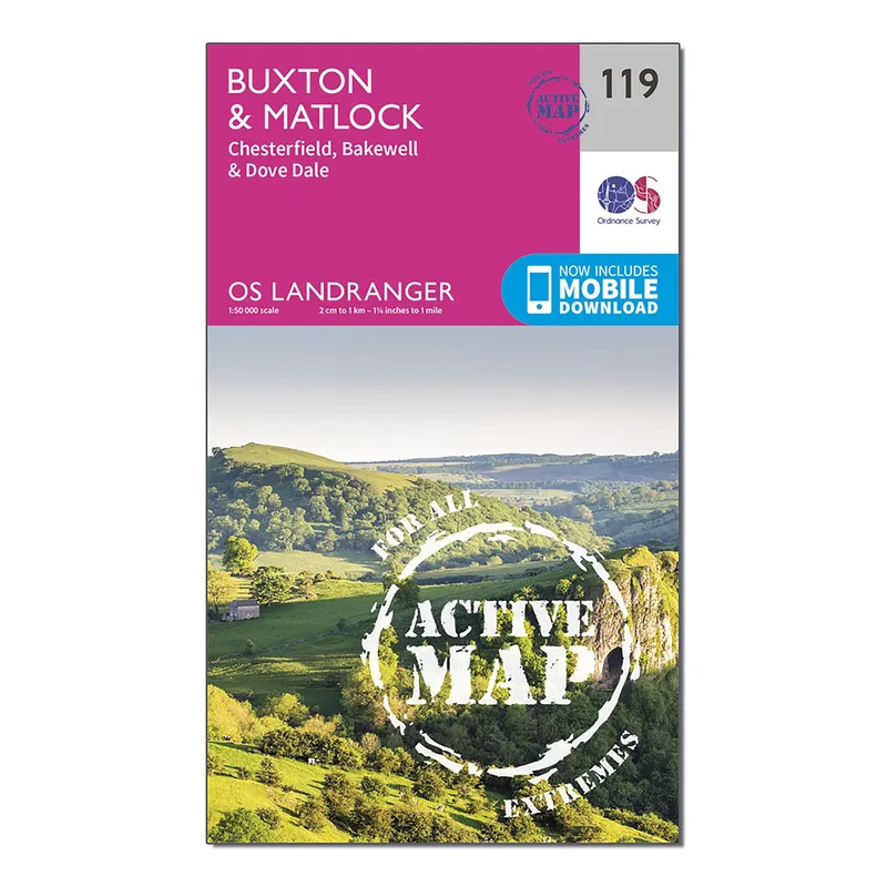 Ordnance Survey Buxton & Matlock, Chesterfield, Bakewell & Dove Dale