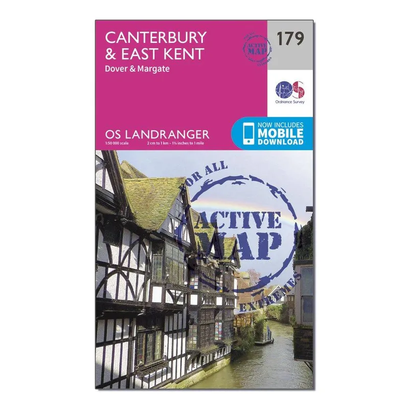 Ordnance Survey Canterbury & East Kent, Dover & Margate
