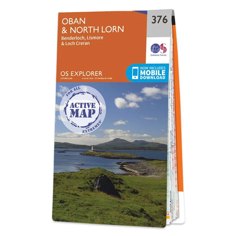 Ordnance Survey OS Map of Oban & North Lorn: Explorer 376 - Na