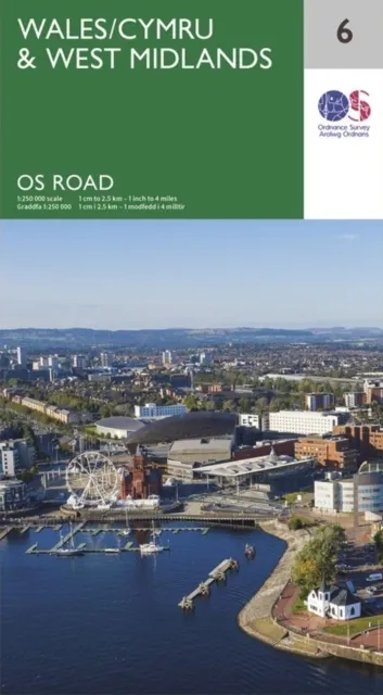 Ordnance Survey OS Map of Wales/Cymru: Road 6 - White