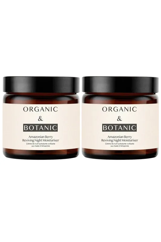 Organic & Botanic Amazonian Berry Night Moisturiser 60ml x 2 Duo Pack in White - White