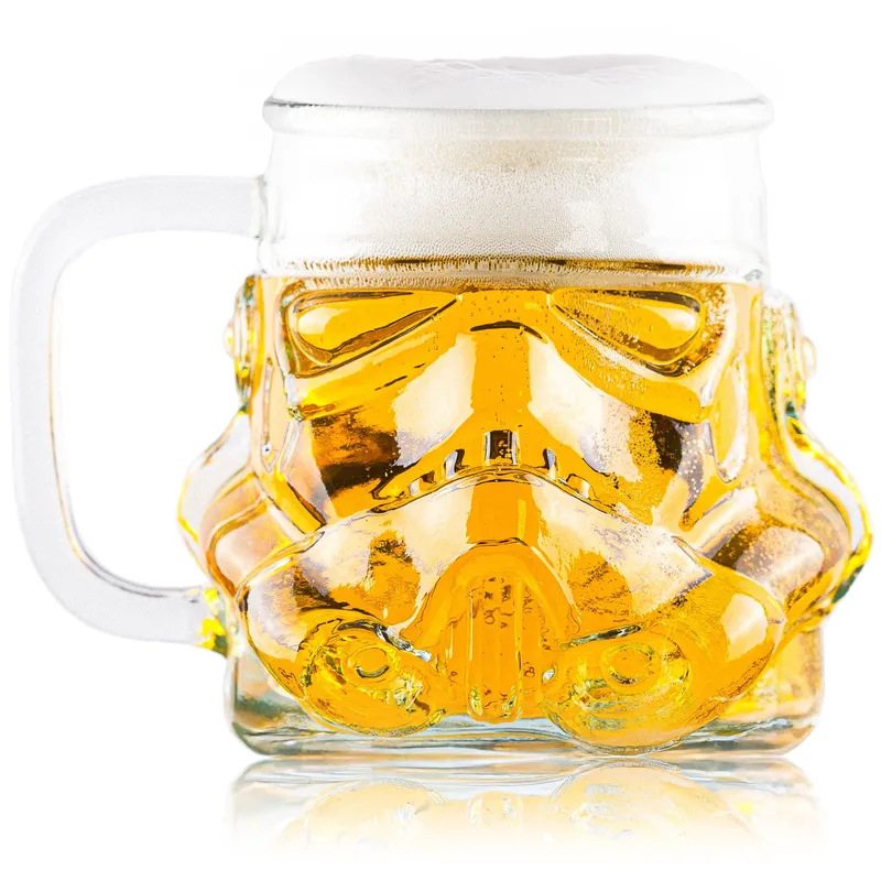 Original Stormtrooper 3D Beer Glass, 1 Pint / 600ml in Clear Clear 600ml