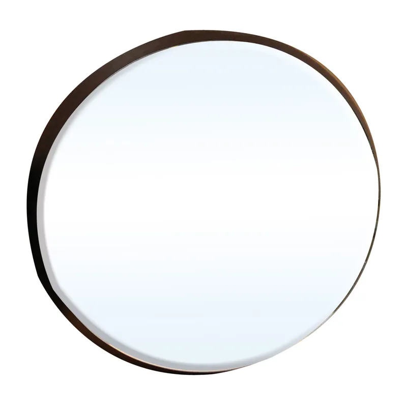 Orsina Athena Large Round Wall Mirror in Black Black