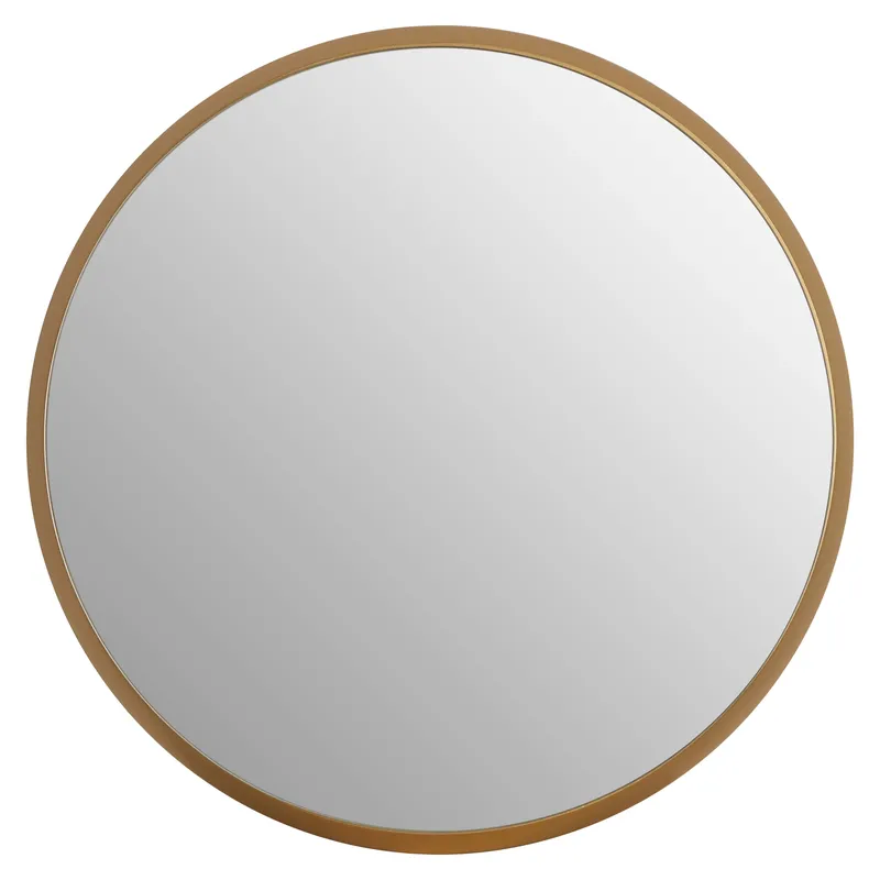 Orsina Athena Large Round Wall Mirror in Gold Gold