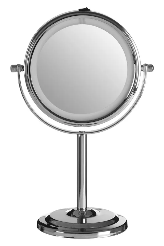 Orsina Cassini LED Table Mirror in Silver - Silver
