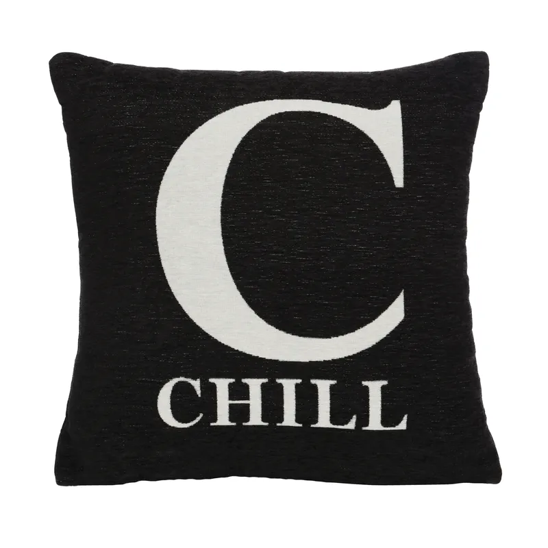 Orsina Chill Words Cushion in Black Black