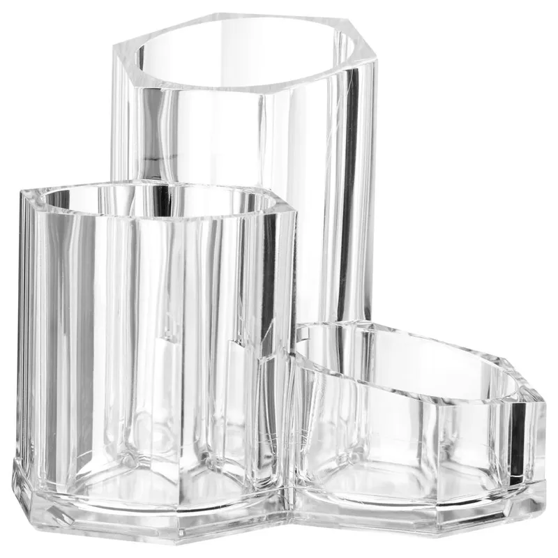 Orsina Clear 3 Compartment Cosmetics Organiser - Clear - Size: One Size