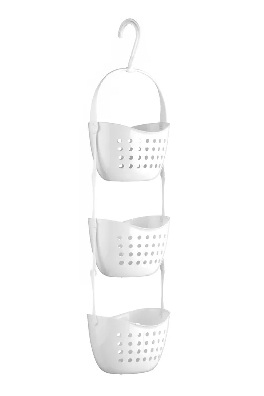 Orsina Dara 3 Tier Shower Caddy in White White
