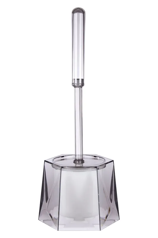 Orsina Dow Acrylic Toilet Brush Holder in Grey Grey