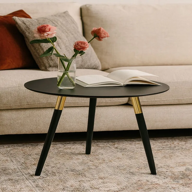Orsina Durable Coffee Table, Decorative Design Display Coffee Table, Functional Decorative Table For Livingroom in Black Black