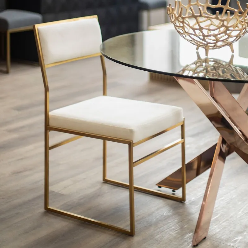 Orsina Elegant Design Dining Chair, Durable & Functional Restaurant Chair, Comfortable Modern Dining Chair in Gold Gold