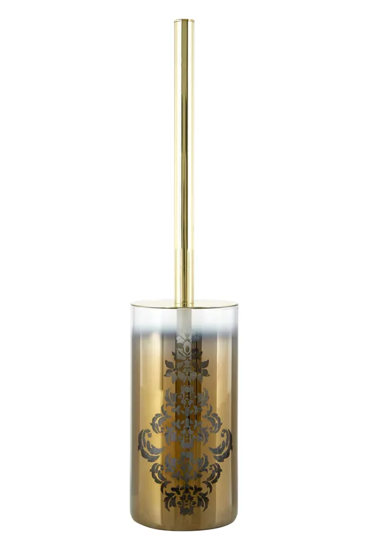 Orsina Elissa Toilet Brush, Decorative Leaf Motifs in Gold Gold