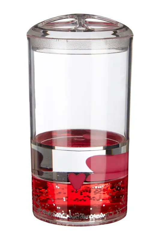 Orsina Floating Hearts Acrylic Hearts Toothbrush Holder in Clear Clear