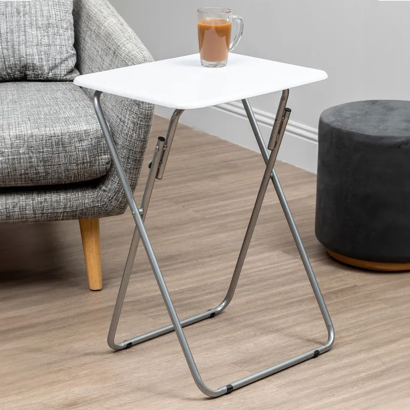Orsina Folding Snack & Laptop Table in White White