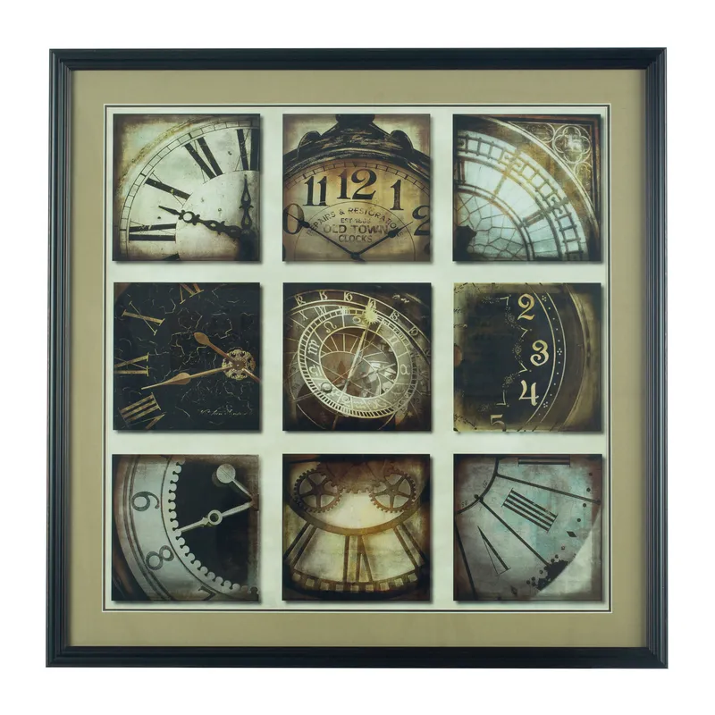 Orsina Framed Time Has Come Wall Art Home Wall Décor in Black Black