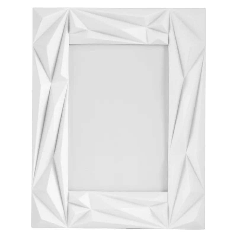 Orsina Geo Prisma White 5in x 7in Photo Frame White