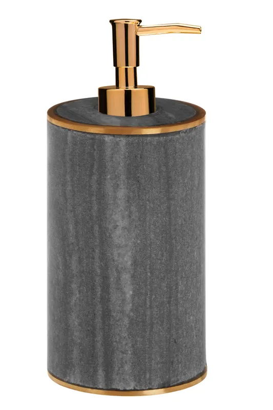 Orsina Grey Marble Range Grey Marble & Gold Finish Lotion Dispenser Grey