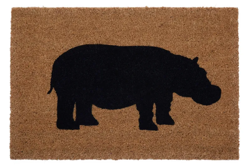 Orsina Hippo Doormat in Brown Size: 100 cm diameter Brown 100 cm diameter