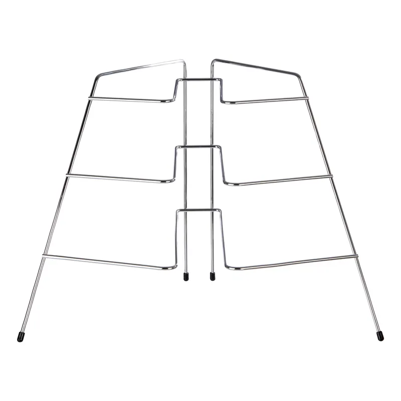 Orsina Jasper Chrome Corner Plate Rack in Silver Silver
