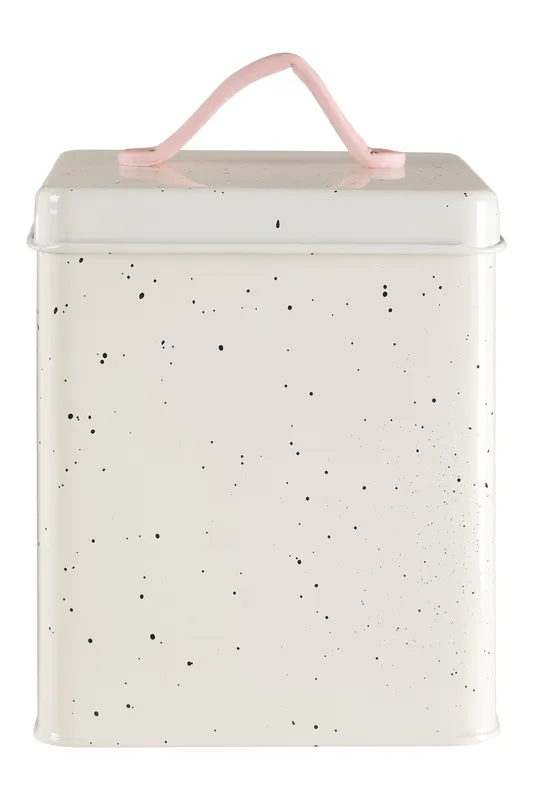 Orsina Large Storage Canister, Charming Ceramic Jar With Heart Motif & Airtight Lid, Ideal For Tea, Coffee in White White