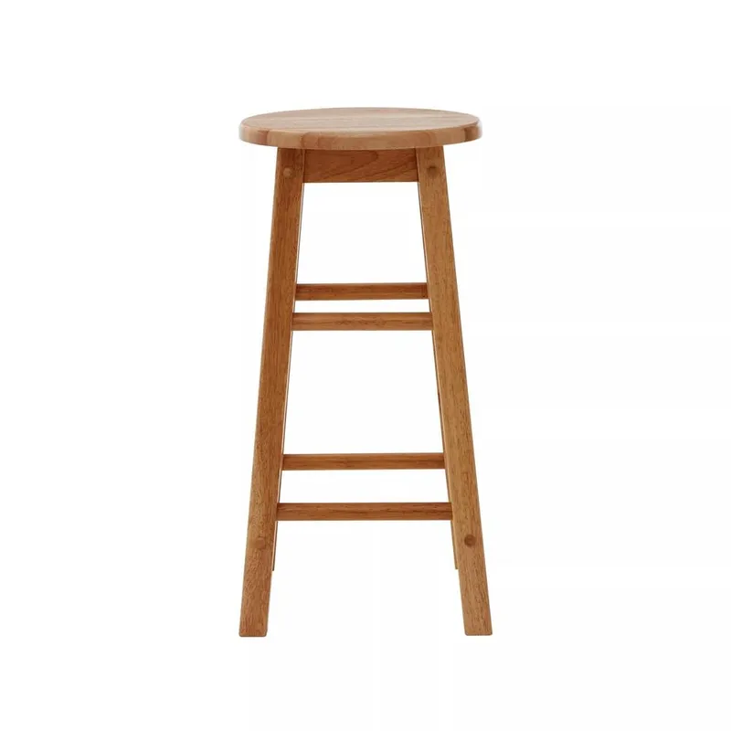 Premier Housewares Natural Tropical Hevea Wood Bar Stool