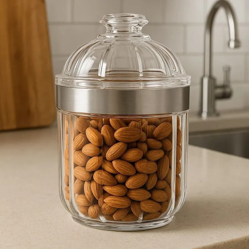 Orsina Maison by Premier Small Acrylic Canister in Silver Silver