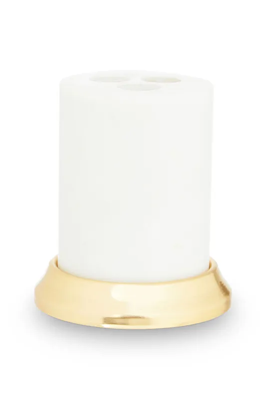 Orsina Mako White Marble Toothbrush Holder White
