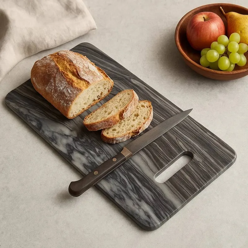 Premier Housewares Rectangular Black Marble Chopping And Serving Board