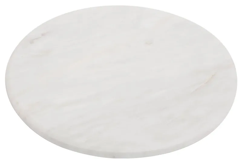 Premier Housewares Round White Marble Chopping Board