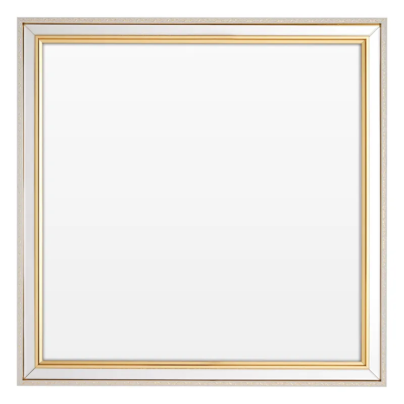 Orsina Mazzone Square Framed Wall Mirror in Gold Gold