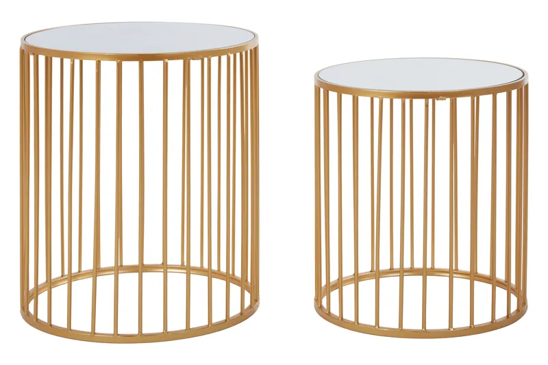 Premier Housewares - Avantis Nest of 2 Round Side Tables