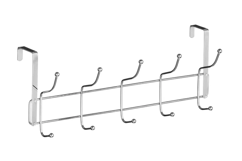 Premier Housewares - Chrome Over Door Ten Hook Over Door Chrome Hanger