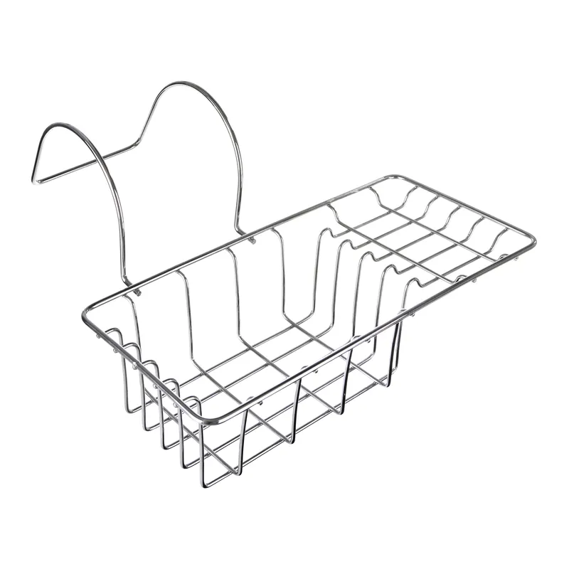 Orsina Over Side Bath Rack in Silver Silver