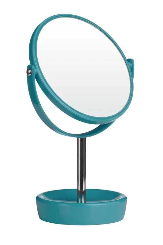 Orsina Plastic Swivel Table Mirror in Turquoise - Turquoise