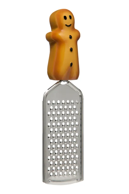 Premier Housewares - Interiors By Premier Sleek Ginger Bread Man Fine Grater, Versatile Stainless Steel Grater For Kitchen, Stylish Cheese Grater