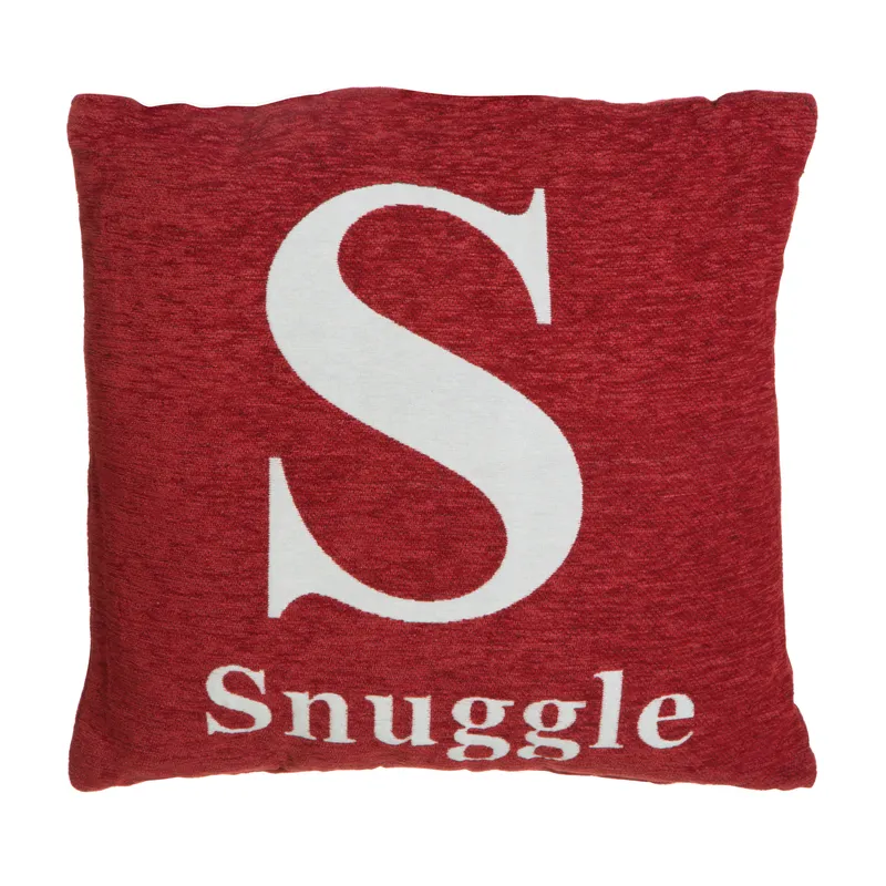 Orsina Snuggle Words Cushion in Red Red