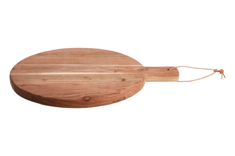Orsina Socorro Small Round Acacia Wood Board in Natural Natural