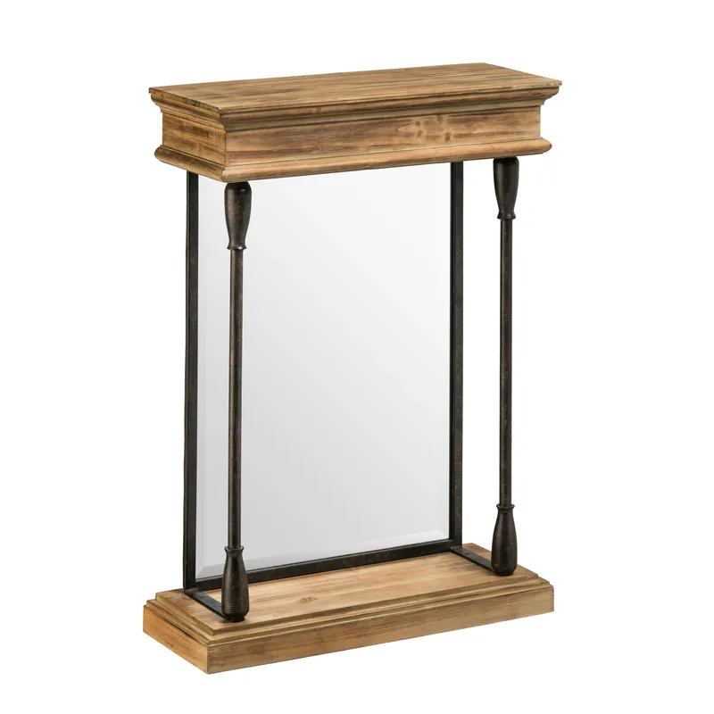 Orsina Tribeca Fir Wood & Metal Mirror in Natural Natural