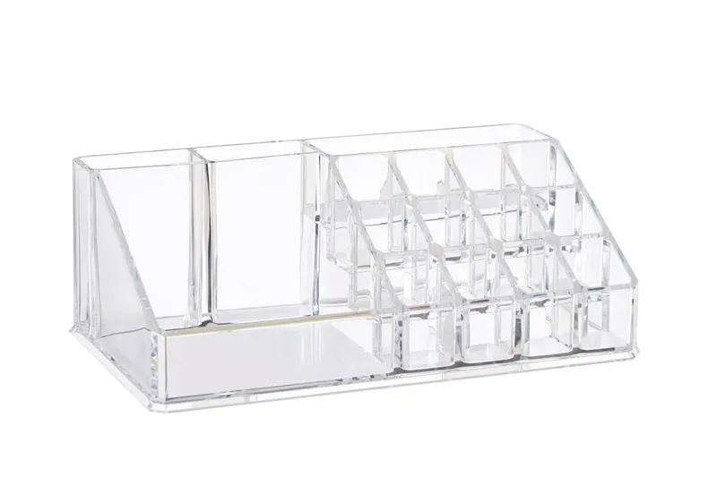 Orsina Unisex Clear Organiser 16 Compartment Ps Cosmetics Organiser Clear female