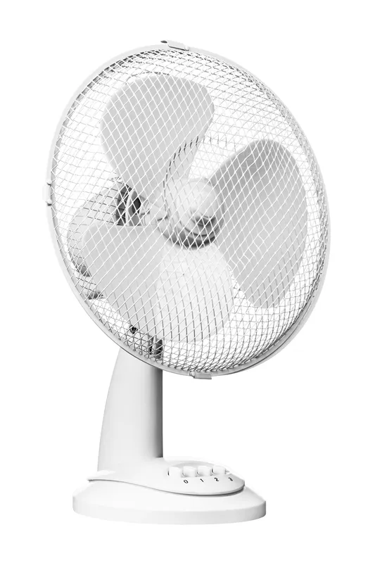 Premier Housewares - Three Speed/Oscillation White Desk Fan