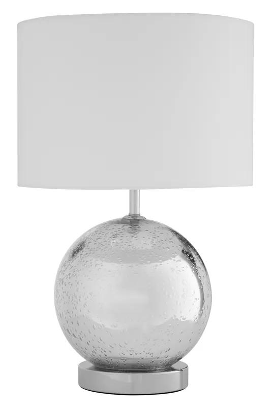 Premier Housewares - Naomi White Fabric Shade Table Lamp